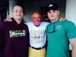 David and Tommy with a Marine Vietnam Veteran from Jax Beach